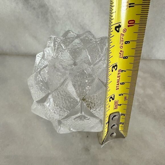 Vintage Orrefors Sweden Crystal Artichoke Nimbus Votive Candle Holders Set of 2 - Picture 7 of 7